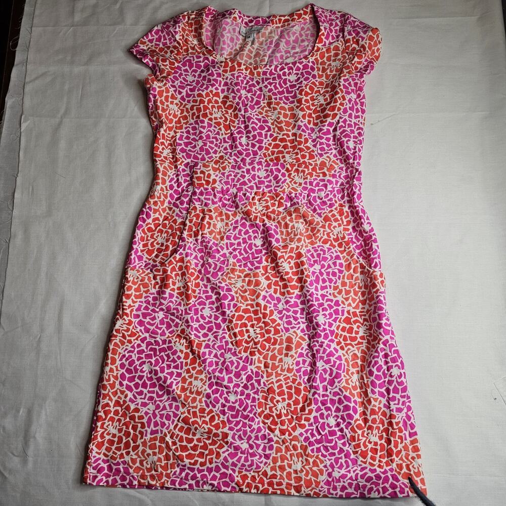 Jude Connally Abstract Print Beth Shift Stretch Dress Coastal Summer multicolor